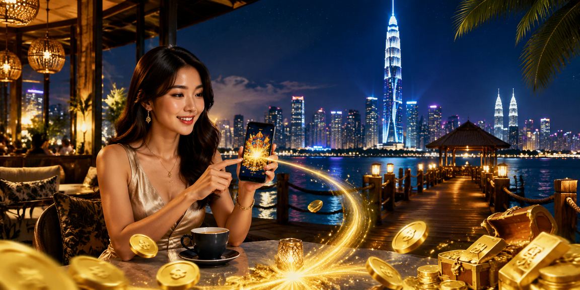 Pengguna di Kuala Lumpur bermain slot kasino mudah alih pada waktu lapang